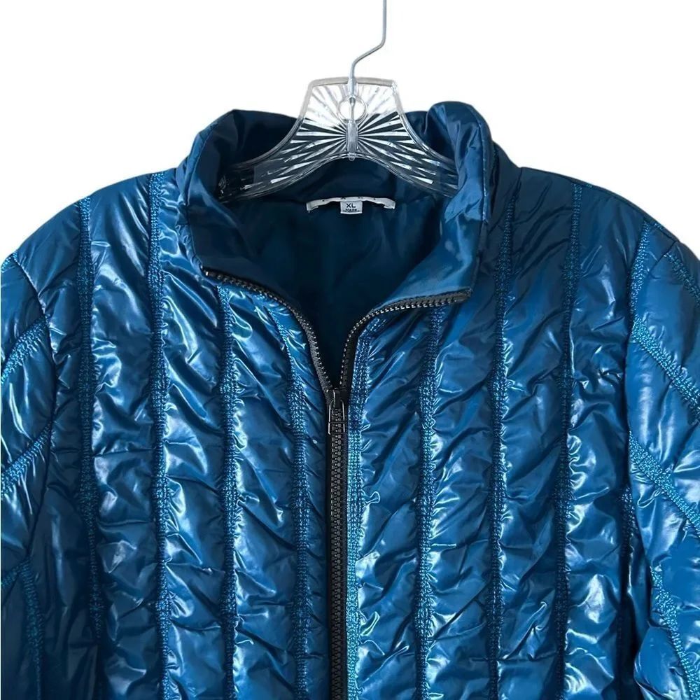 CAbi Teal Blue Puffer Jacket